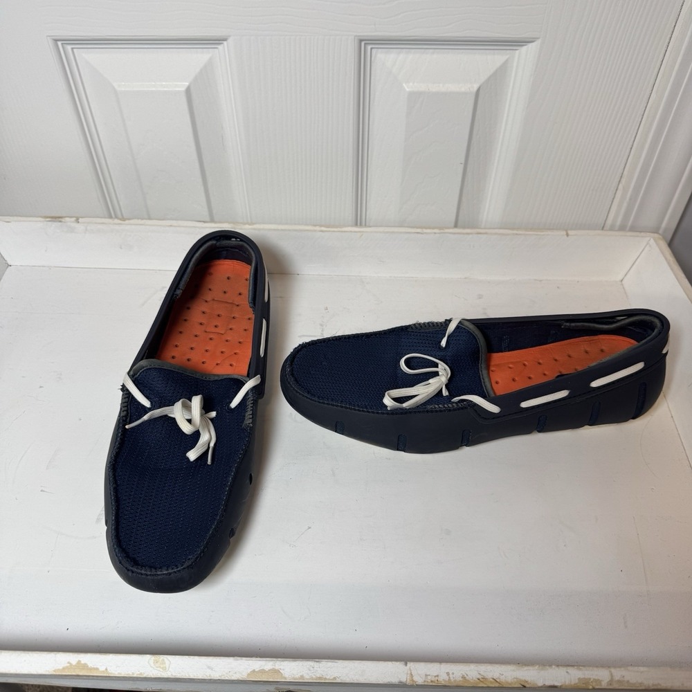 Swims Lace Loafer Boat Shoes Mesh‎ Navy Men's US 9  Lightweight Quick Drying